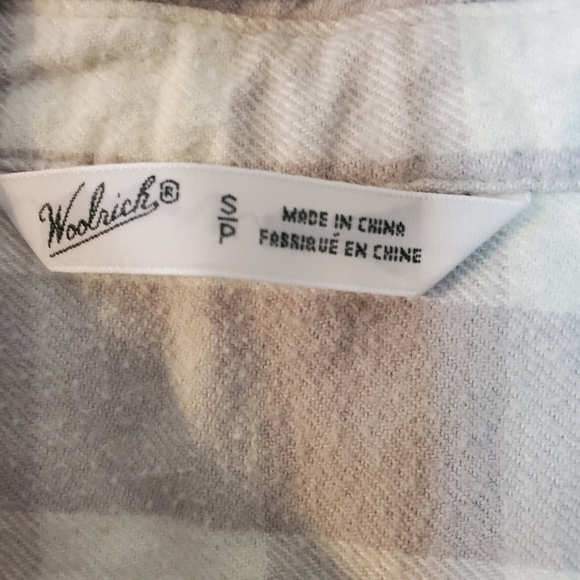 Womens Woolrich neutral colored flannel size small - Picture 4 of 14